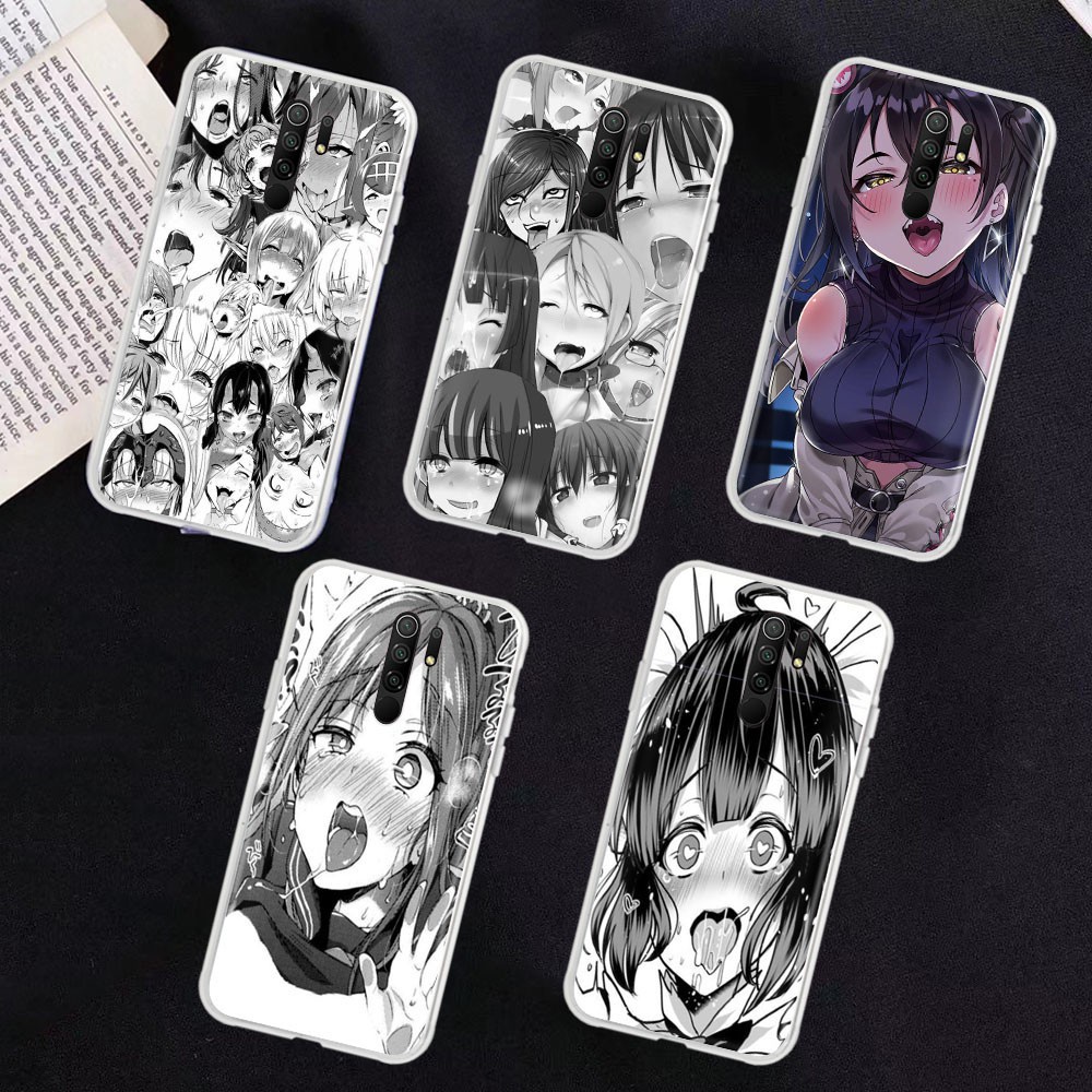 Ốp Điện Thoại Trong Suốt In Hình Anime Ahegao Cho Xiaomi Redmi Note 9 9a 9c 9t 9s S2 Go Pro Max Blackshark 2 3