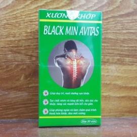 Viên bổ khớp Black Min Avitas – Hỗ trợ giảm đau xương khớp, tăng dịch nhờn khớp (hộp 30 viên)