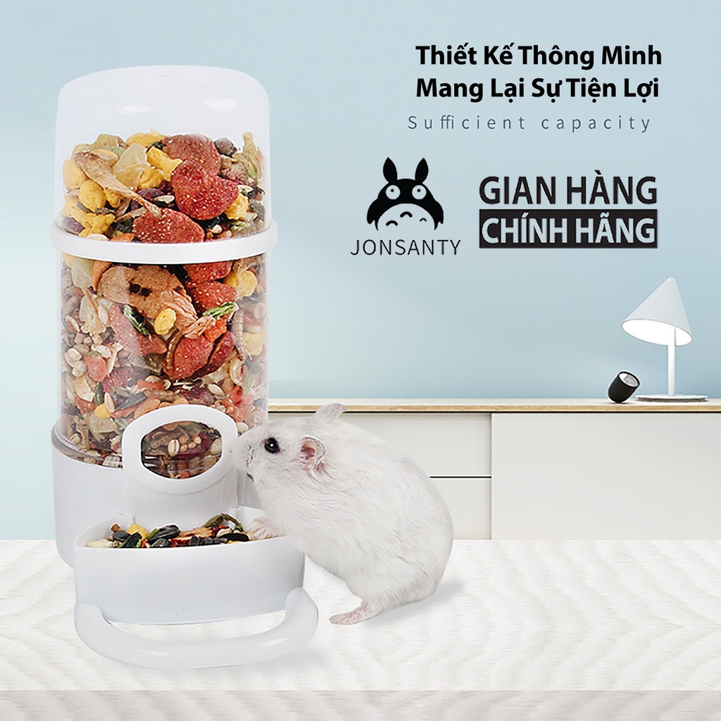 Khay đựng đồ ăn thông minh tự động cho chuột hamster ăn hãng JONSANTY hộp cung cấp đồ ăn tiện lợi dung lượng lớn