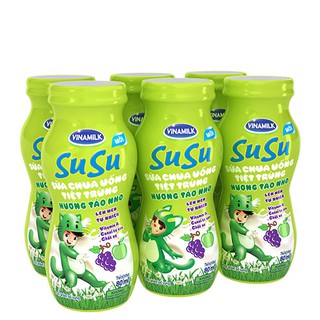 Sữa Chua Uống Susu 80ml (8 Lốc× 6chai 80ml) 3 Vị Cam, Dâu, Táo