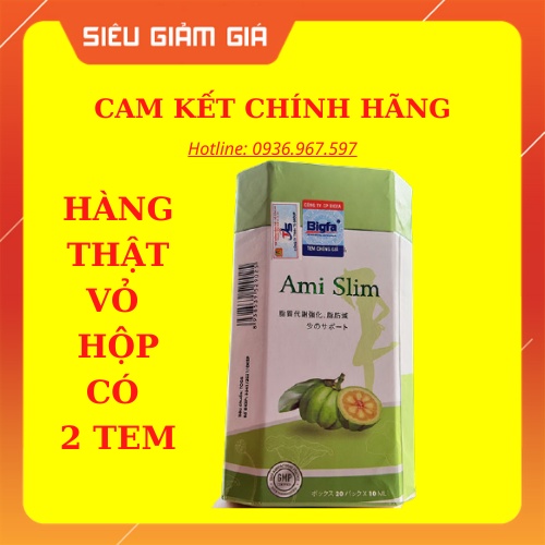 ✅ Gói Uống Ami Slim Mẫu Mới Hộp 45 gói ❤️[ CHÍNH HÃNG ] ❤️ Hỗ Trợ Tăng Cường Chuyển Hóa Chất Béo