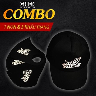 HOT SALE- Combo Nón + 3 Khẩu Trang  ROG Republic of Gamers Phản Quang Bạc - Mũ Lưỡi Trai In Hình Thời Trang
