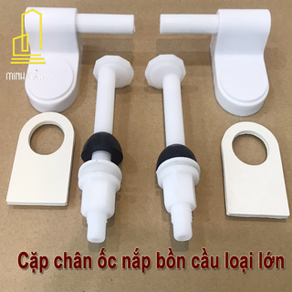 Bộ chân ốc nắp bồn cầu loại lớn sử dụng cho bồn cầu Inax, TOTO, Caesar, American Standard như hình