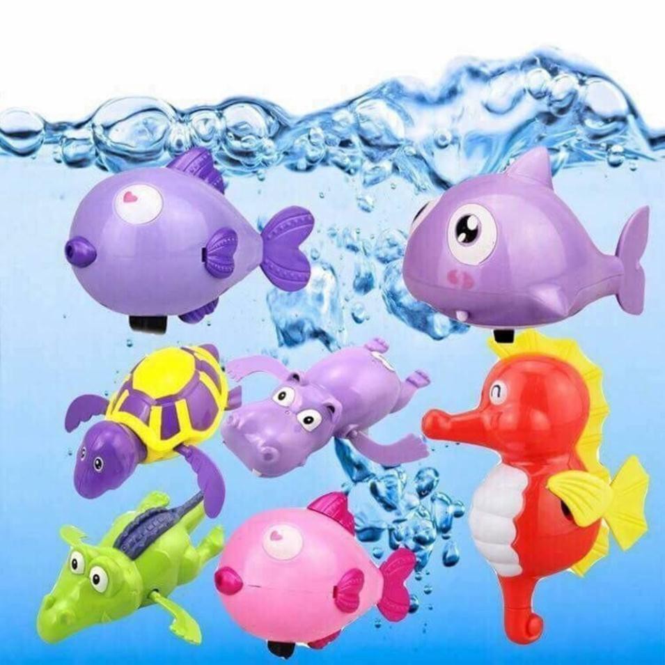 ĐỒ CHƠI NHÀ TẮM - THÚ BƠI BỒN TẮM chạy dây cót - Nhiều loại - Nhiều thú - Giao màu ngẫu nhiên - Đồ chơi cho bé