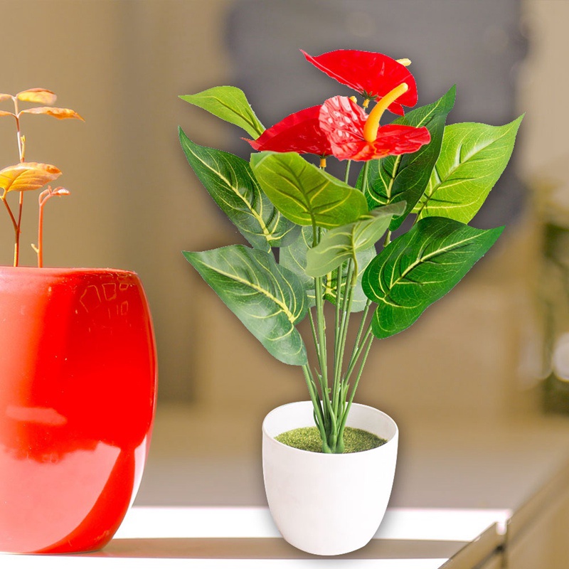 Cây Cọ Nhỏ Nhân Tạo Bằng Nhựa Màu Xanh Lá Dùng Trang Trí