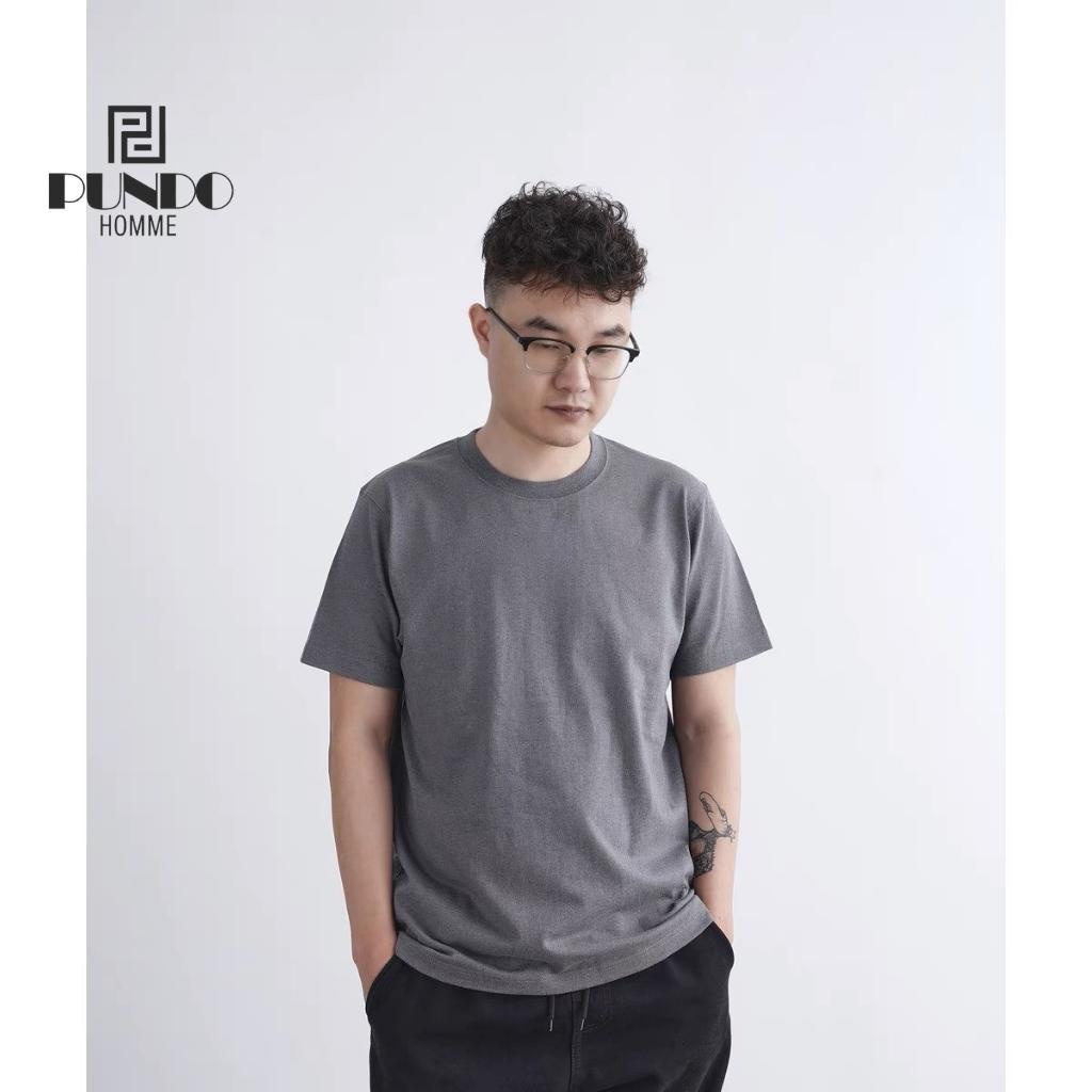 Áo thun trơn nam nữ phông unisex bigsize đến 105kg 3 màu trắng đen xám vải cotton cao cấp Pundohomme ATPD09
