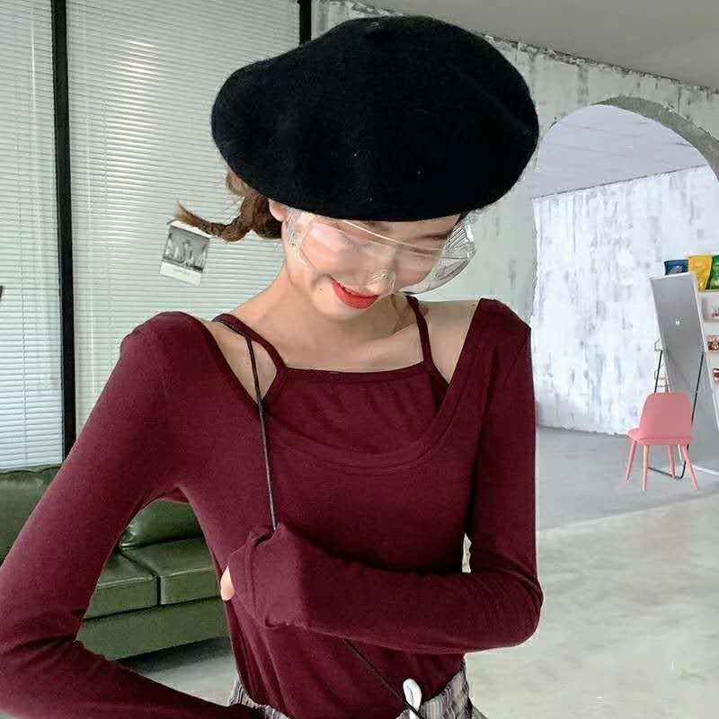 SUXI Áo Dệt Kim Nữ Dài Tay Gợi Cảm