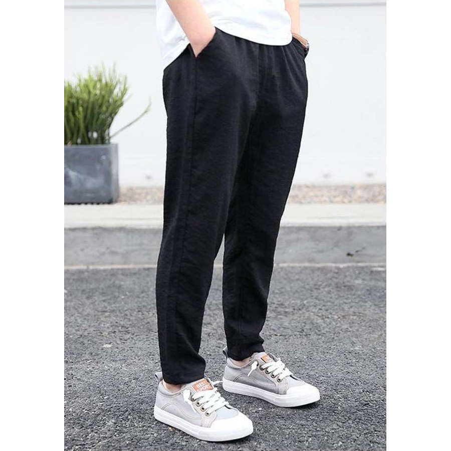 Quần Nam Chất Đũi Mát Dáng Dài Kiểu Khuy Cài Khóa Kéo Lịch Lãm Thời Trang Đẹp Hàn Quốc