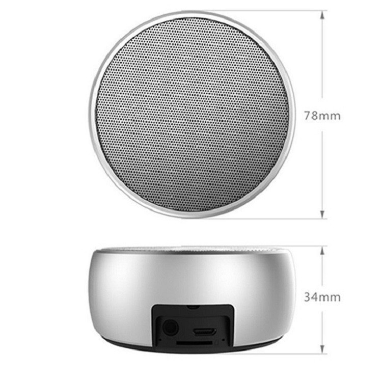 Loa Bluetooth Cầm Tay Mini Bs02, Vỏ Kim Loại, Bass Hay, Có Móc Treo Tiện Lợi, Có Khe Cắm Thẻ Nhớ, Cổng 3.5