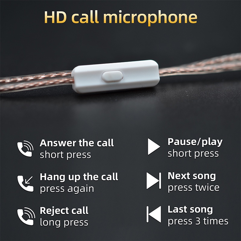 Dây Cáp Đồng 2 Pin 0.75/0.78mm B/C Pin 3.5mm Kz ZS10 ZSN EDX Pro