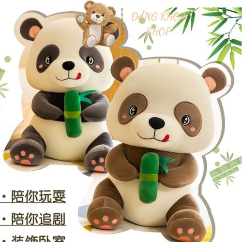 Gấu Bông Gấu Trúc PANDA Ôm Măng - Gấu Trúc Nhồi Bông Ôm Tre Vải Misino Cao Cấp