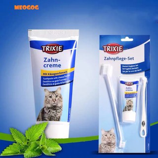 Bàn chải + kem đánh răng TRIXIE dành riêng cho mèo meogog