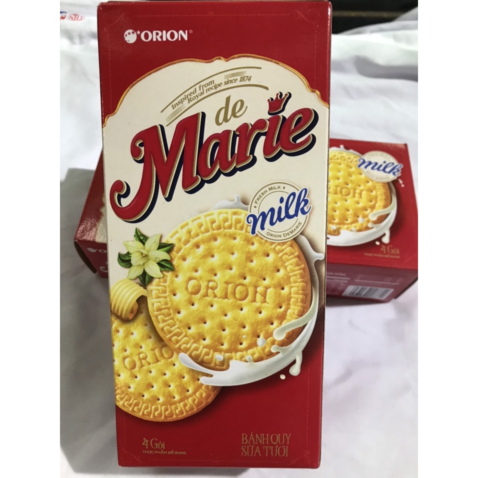 Bánh Quy Sữa Tươi De Marie Hộp 128g (4 gói x 32g)