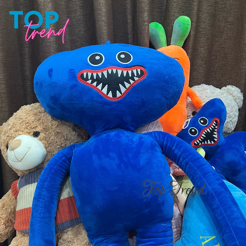 Huggy Wuggy lông mịn size 100cm, thú nhồi bông nhân vật game Poppy Playtime gấu bông cho bé - Top Trend