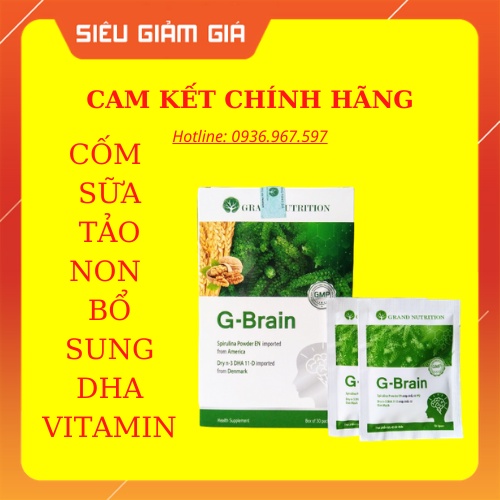 COMBO 10 HỘP CỐM G-Brain - Cốm sữa DHA tảo xoắn G-Brain - Brain DHA