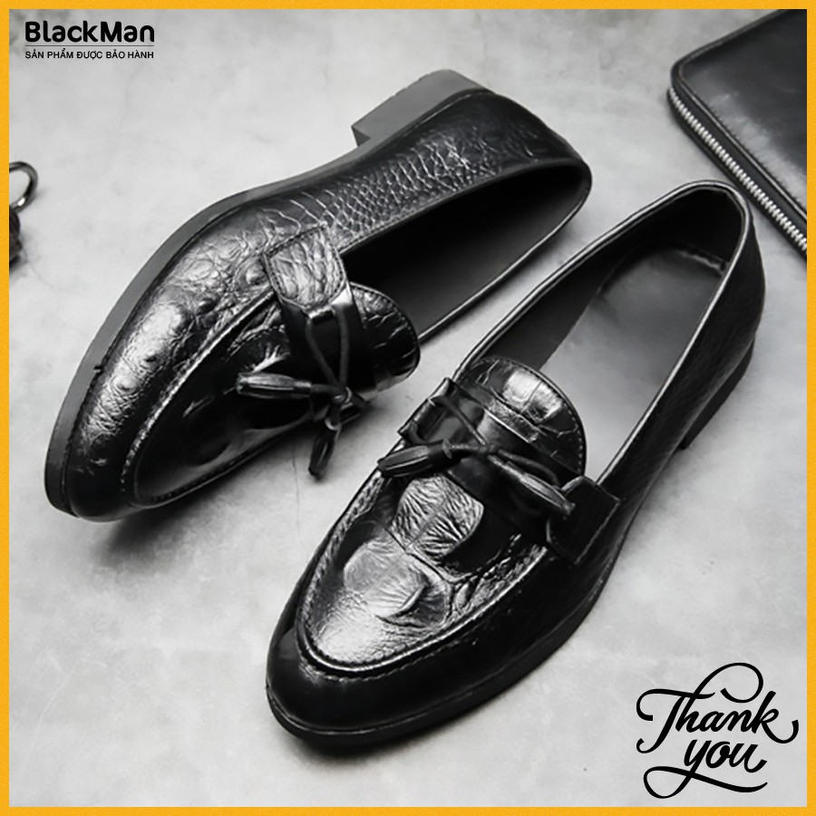 {SĂN SALE 💥 } Giày Lười Nam Da Bò Dập Vân  - ✅Băng Chuông Cao Cấp -✅ Đế Cao Su Đúc - ✅Bảo Hành Da 12 Tháng - Mã GL11 | BigBuy360 - bigbuy360.vn
