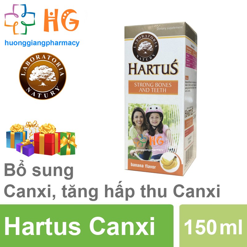 Combo Hartus Canxi và Hartus Appetite, siro ăn ngon cho bé. Giúp xương phát triển, răng chắc khỏe, kích thích tiêu hóa