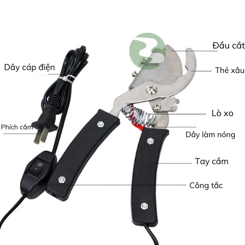 Kìm cắt đuôi bằng điện cho heo con - không chảy máu DN18