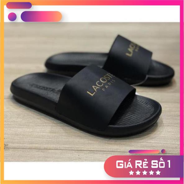 Dép Lacoste - quai DA BÒ - Sản phẩm độc quyền Sale 11 -op1 🍊 :