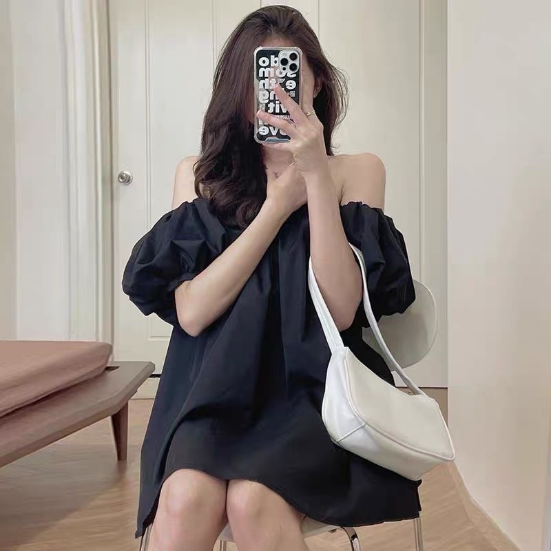 Áo trễ vai tay phồng - áo trễ vai bánh bèo dễ thương_078