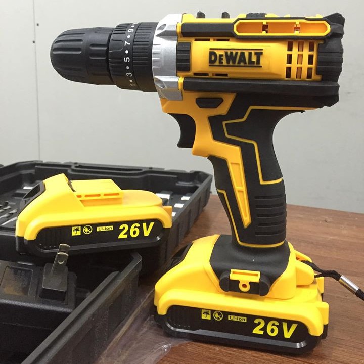 Khoan DEWALT 26v kèm Bộ Dụng Cụ 24 Chi Tiết - CÓ BÚA - Tặng mũi khoan