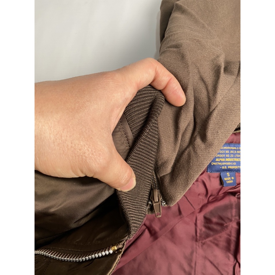 Áo Pilot Ma-1 chính hãng Alpha industries - màu Nâu cafe