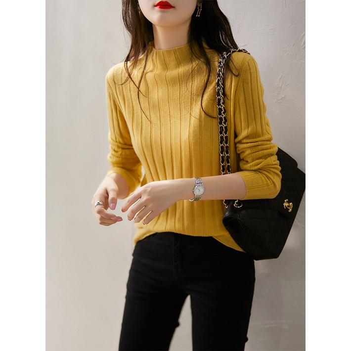 Áo len SUXI dài tay cổ cao dễ phối đồ