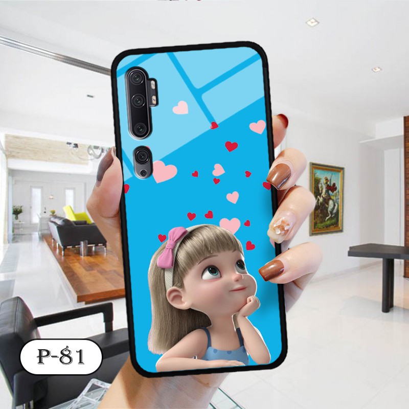 Ốp lưng kính 3D Xiaomi Mi Note 10/ Note 10 Pro-cute