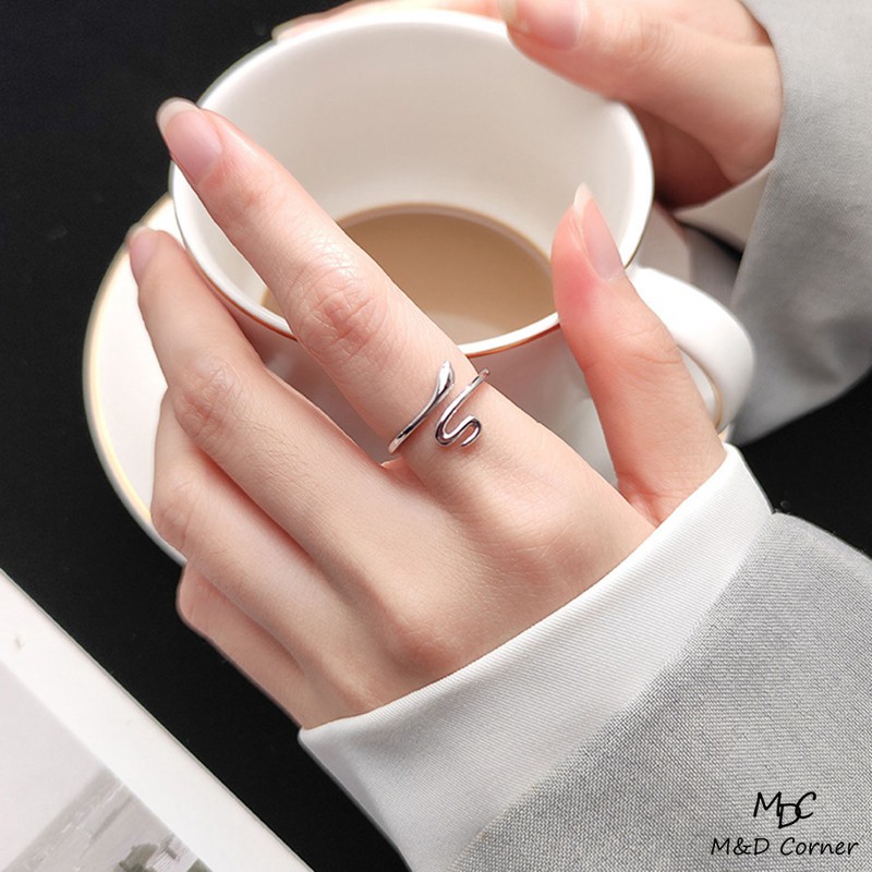 Nhẫn rắn bạc nữ Snake có thể điều chỉnh size- M&D Corner