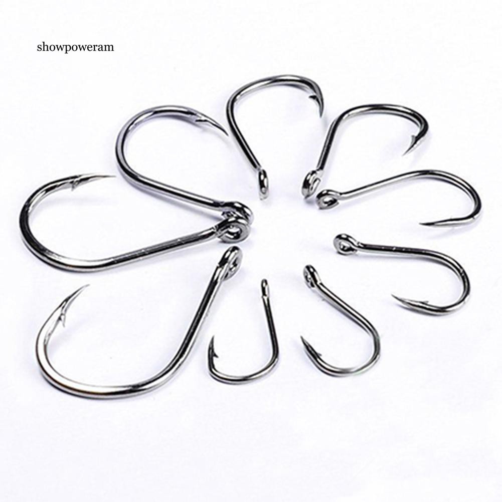 Hộp 500 lưỡi câu cá bằng thép cacbon 10 kích cỡ khác nhau tiện lợi