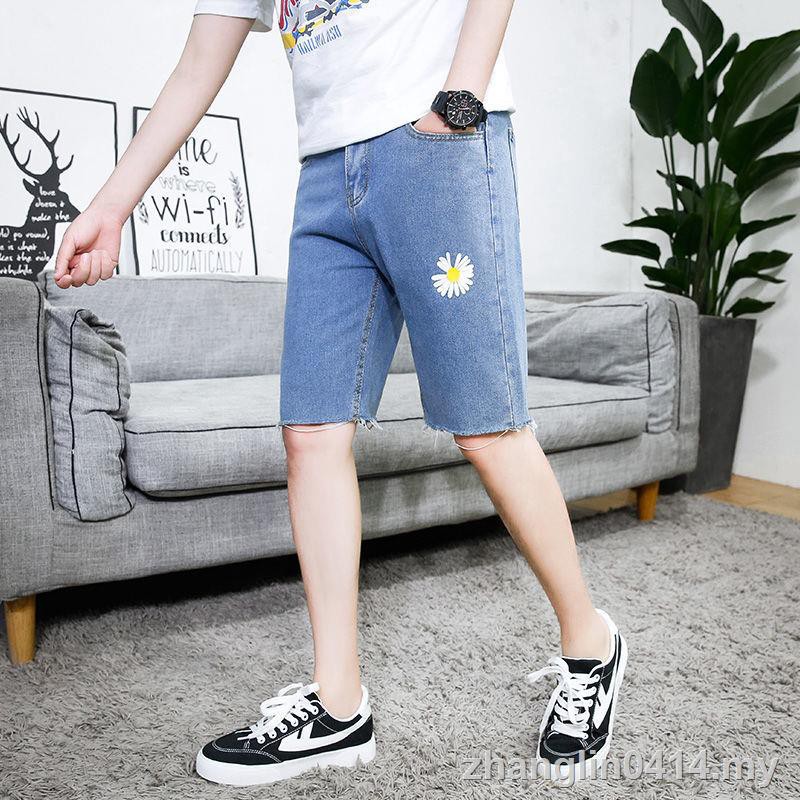 Quần Short Jeans 7 Tấc Phong Cách Hàn Quốc Năng Động Cho Nam