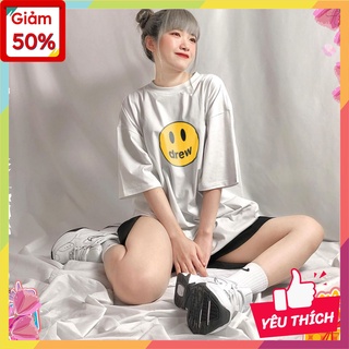 Áo thun tay lỡ drew giá sốc, áo phông nam nữ form rộng - dotamshop29