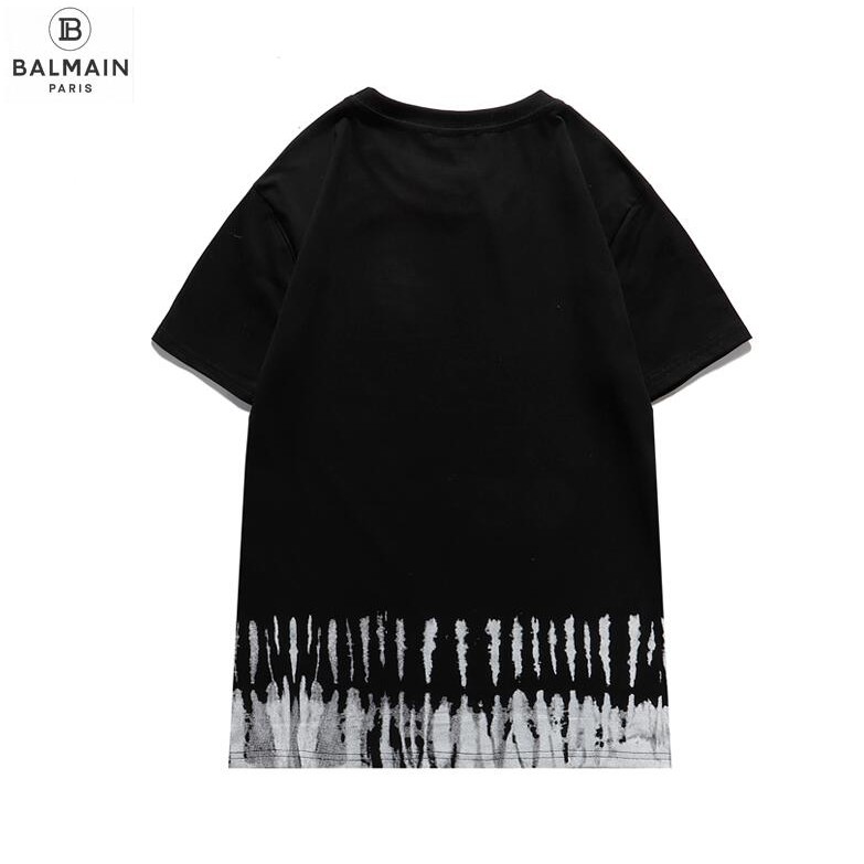 BALMAIN Áo Thun Tay Ngắn In Chữ Thời Trang Cho Nam Và Nữ