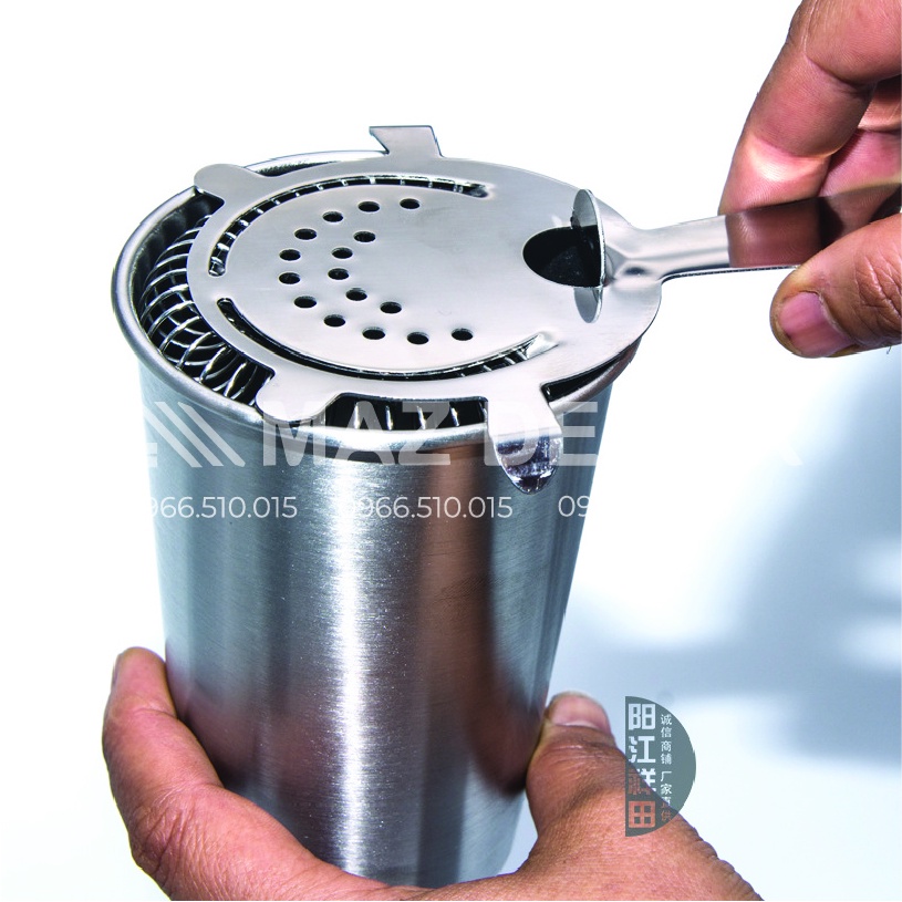 Dụng cụ chặn đá inox strainer /Chặn đá boston shaker đẹp giá rẻ