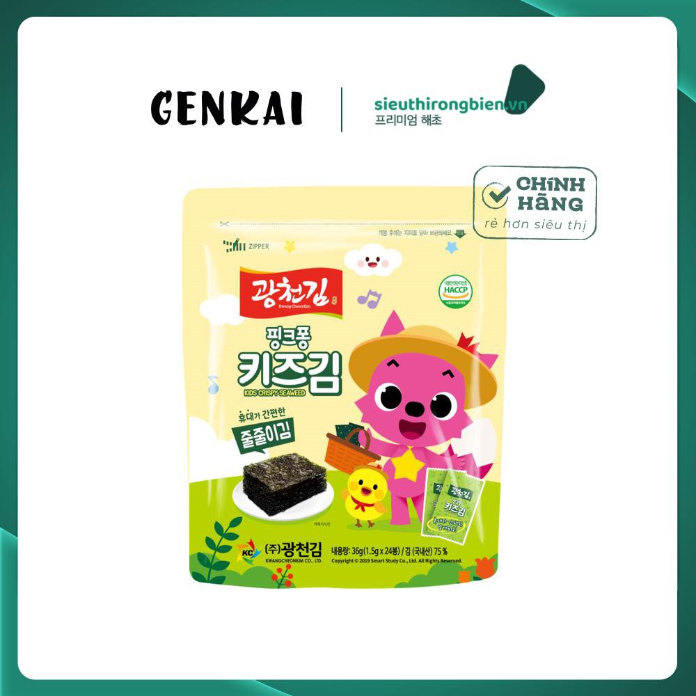 [SIÊU NGON] Rong biển ăn liền cho bé Pinkfong 1.5gr - nhập khẩu Hàn Quốc chính hãng - Lá dày, rất ngon