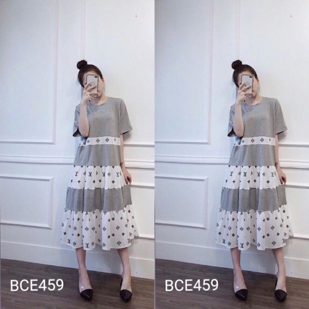 Đầm bầu thời trang dạ hội BCE1166 - Váy bầu mùa hè chất cotton dáng dài 40-70kg  ྇