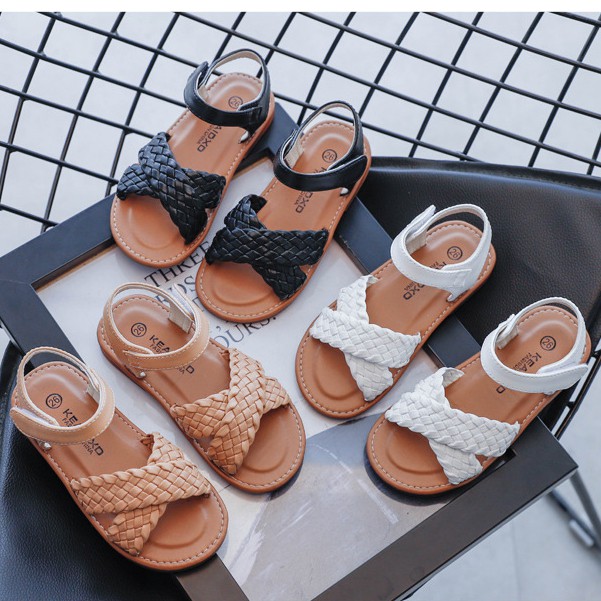 sandal bé gái size 23-34 đan X êm chân