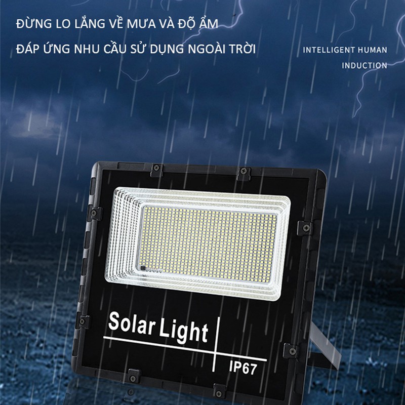 Đèn led pha năng lượng mặt trời  20W-60W-100W Chống nước IP67 ,Chế độ Chuyển Đổi Cảm Biến Ánh Sáng