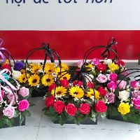Giỏ  hoa hướng dương sáp thơm