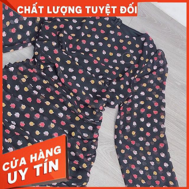VÁY VOAN TƠ HOA NHÚN SƯỜN ĐUÔI CÁ- ảnh thật toàn bộ