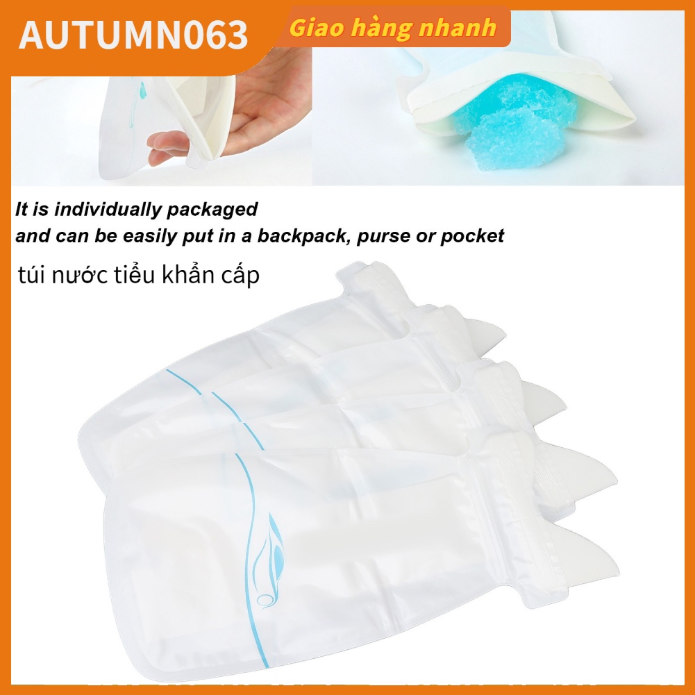 [Hàng mới về] Set 4 túi đựng nước tiểu nhỏ gọn làm kín hiệu quả dùng một lần cho cả nam và nữ khi đi ngoài trời