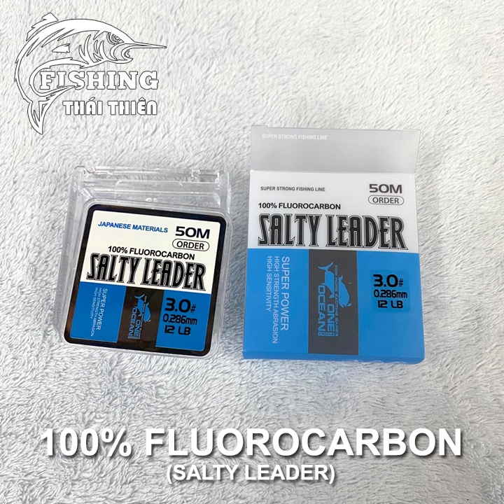 Dây Câu Cá Salty Leader One Ocean 100% Fluoro Carbon Cuộn 50m