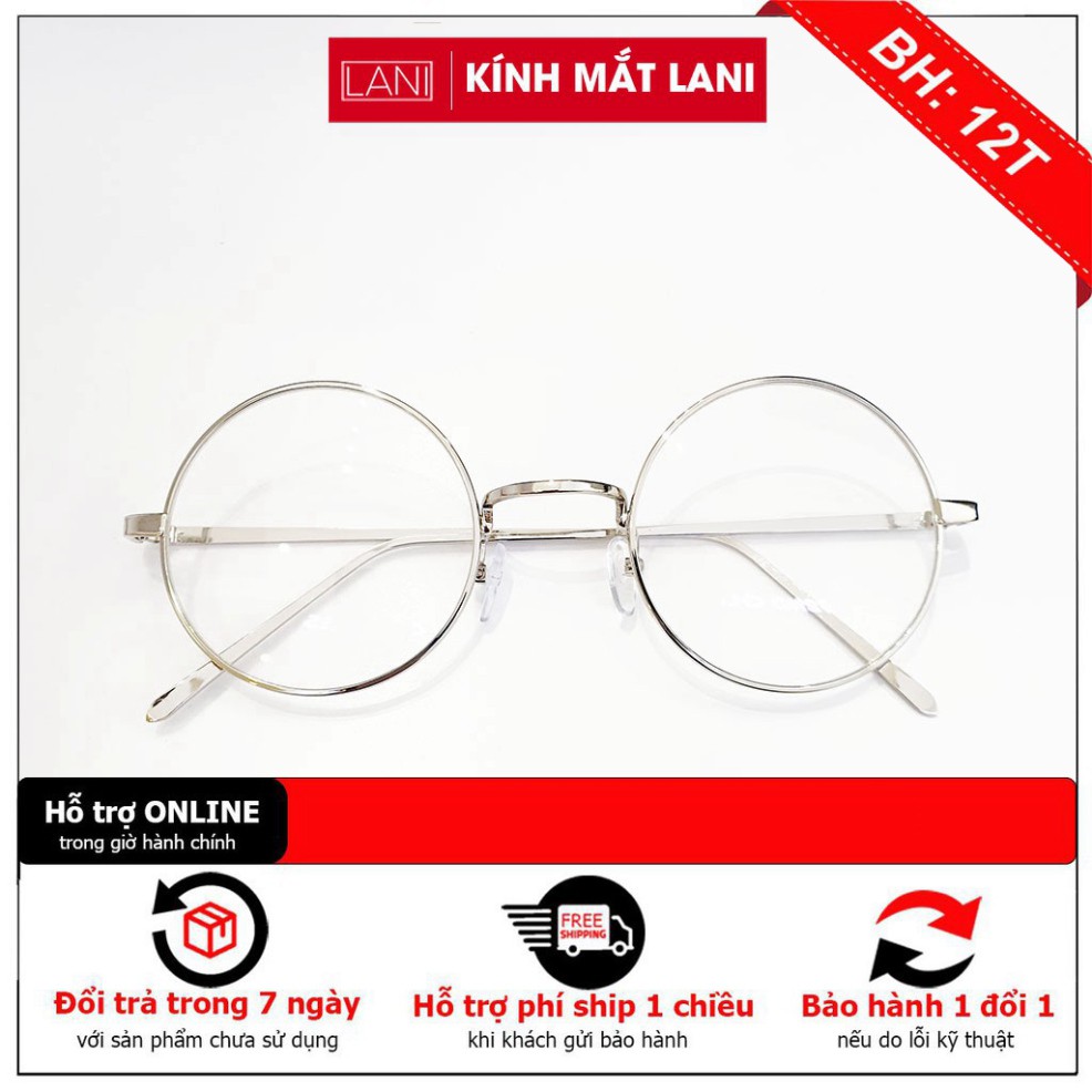 Gọng Cận Kính nam nữ Nobita Tròn xoe chất kiệu kim loại Lani 3800 - Lắp Mắt Cận Theo Yêu Cầu Loại Xịn - Hot
