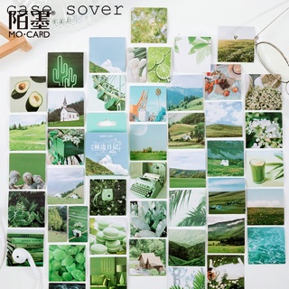 Hộp 45 sticker chủ đề green trang trí sổ, planner,... - case sover