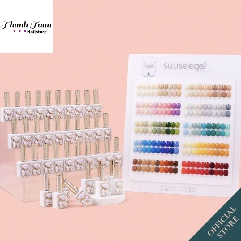Set sơn gel 100 màu Suuseegel tặng kèm base top với bảng màu(sơn nail)  - Phụ kiện đồ nail