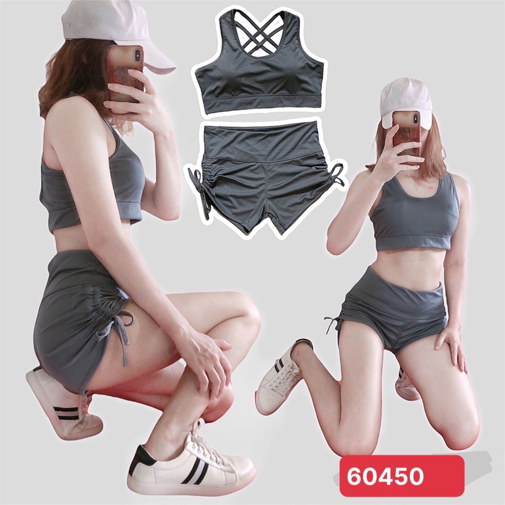 Set Bộ Đồ Tập Gym Yoga Chạy Bộ Gồm Áo Bra Quần Đùi Co Giãn Tốt Tôn Dáng ⚡️ HOT ⚡️ BỘ ĐÙI THỂ THAO CHO NỮ M01
