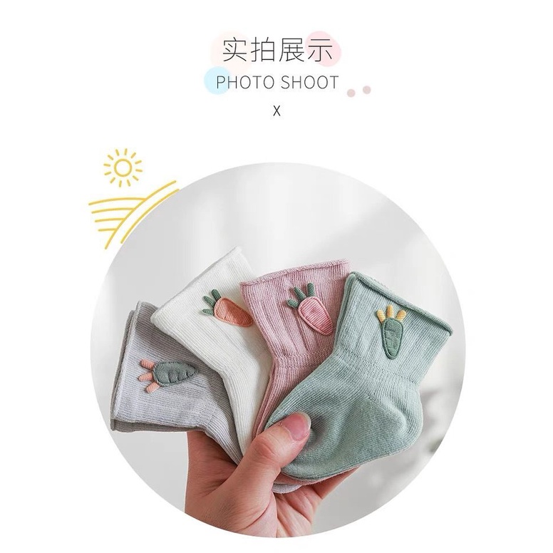 Vớ Ống Rộng Thoáng Khí Dễ Thương Dành Cho Bé 0-3 Tuổi