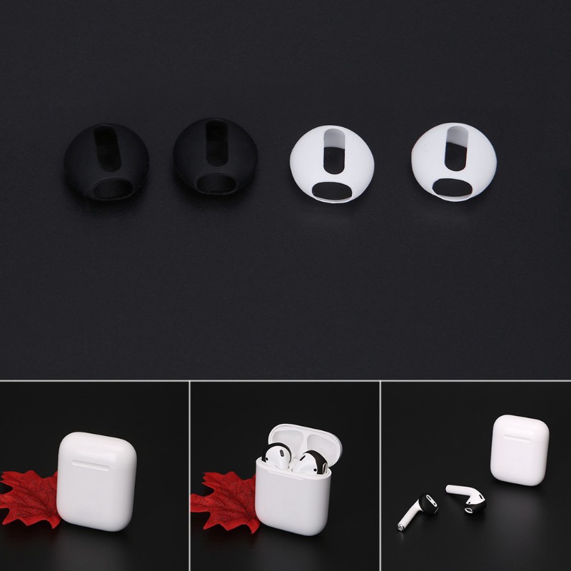 (Hàng Mới Về) Set 2 Cặp Nút Silicone Bảo Vệ Tai Nghe Cho Apple Airpods