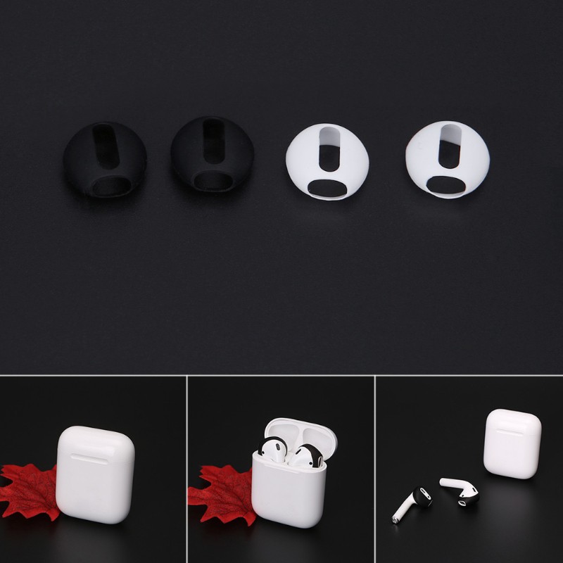 Set 2 Cặp Nút Silicone Thay Thế Cho Tai Nghe Apple Airpods