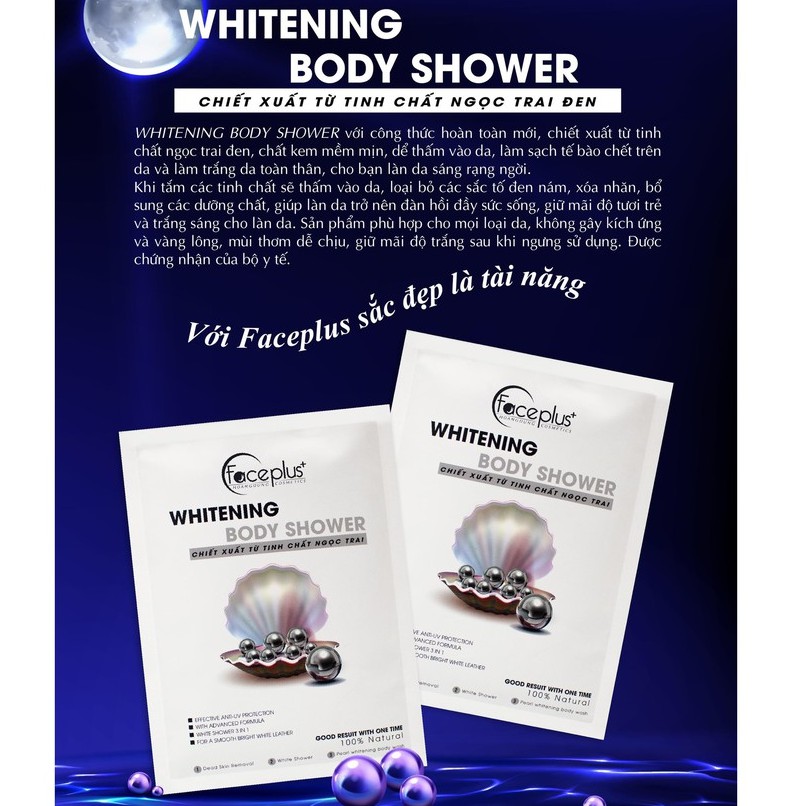 Tắm trắng da Face Plus Whitening Body Shower120gr hỗ trợ da trắng hồng, mềm mịn